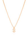 Gargantilha Veneziana Letra S Cravejada Cristal Banhado a Ouro 18K - 45 cm