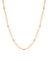 Choker Elos com Pérolas Banhado a Ouro 18K - 32 cm