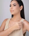 Choker Elos com Pérolas Banhado a Ouro 18K - 32 cm