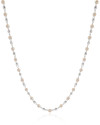 Gargantilha Pérolas Bolinhas Diamantadas Ródio Branco - 40 cm