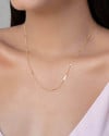 Gargantilha Grumet Achatada Banhado a Ouro 18K - 45 cm