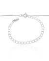 Choker Grumet Achatada Ródio Branco - 33 cm