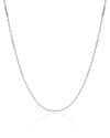 Choker Grumet Achatada Ródio Branco - 33 cm