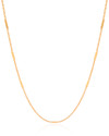 Gargantilha Longa Grumet Achatada Banhado a Ouro 18K - 80 cm