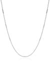 Gargantilha Longa Grumet Achatada Ródio Branco - 80 cm
