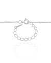 Gargantilha Longa Grumet Achatada Ródio Branco - 80 cm