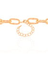 Gargantilha Elos Ovais Lisos Detalhados 12 mm Banhado a Ouro 18K - 45 cm