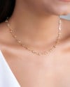 Choker Pontos de Luz Cristal 7 mm Banhado a Ouro 18K