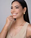 Brinco Meia Argola Lisa 2.2 cm Banhado a Ouro 18K