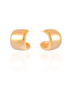 Brinco Meia Argola Lisa 2.2 cm Banhado a Ouro 18K