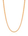 Gargantilha Malha Oca 3 mm Banhado a Ouro 18K - 45 cm