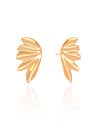 Brinco Asa Lisa 3.3 cm Banhado a Ouro 18K