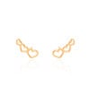 Ear Cuff Corações Vazados 2.3 cm Banhado a Ouro 18K