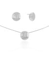 Conjunto Redondo Liso Ródio Branco
