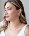 Brinco Argola Torcida 2.0 cm Banhado a Ouro 18K