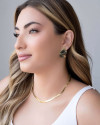 Brinco Leque Liso 3.0 cm Banhado a Ouro 18K