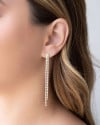 Brinco Franja Riviera Cristal 7.8 cm Banhado a Ouro 18K