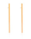Brinco Palito Liso 7.0 cm Banhado a Ouro 18K
