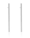 Brinco Palito Liso 7.0 cm Ródio Branco
