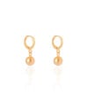 Brinco Argola Click Bola Lisa 2.5 cm Banhado a Ouro 18K