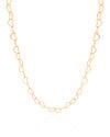 Choker Corações Vazados 6 mm Banhado a Ouro 18K