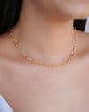 Choker Corações Vazados 6 mm Banhado a Ouro 18K