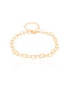Pulseira Corações Vazados 5 mm Banhado a Ouro 18K