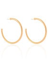 Brinco Argola Tubo 6.5 cm Banhado a Ouro 18K