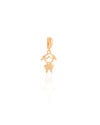 Pingente Filha Ponto de Luz Cravejado Cristal 1.4 cm Banhado a Ouro 18K