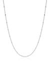 Gargantilha Longa Grumet Plaquinhas Ródio Branco - 80 cm