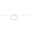Gargantilha Longa Grumet Plaquinhas Ródio Branco - 80 cm