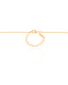 Gargantilha Filho Menina Coração Cravejado Cristal Banhado a Ouro 18K - 45 cm