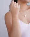 Pulseira Elos 3 mm Banhado a Ouro 18K