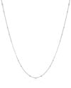 Gargantilha Longa Grumet Plaquinhas Ródio Branco - 70 cm