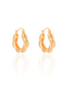 Brinco Argola Torcida Fecho Italiano 2.6 cm Banhado a Ouro 18K