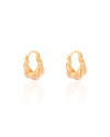 Brinco Argola Torcida Fecho Italiano 2.0 cm Banhado a Ouro 18K