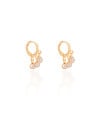 Brinco Argola Click Pérolas 2.0 cm Banhado a Ouro 18K