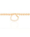 Gargantilha Escamas com Madrepérola 14 mm Banhado a Ouro 18K - 40 cm