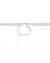 Gargantilha Escamas com Madrepérola 14 mm Ródio Branco - 40 cm