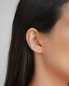 Piercing Bolinhas Ponto de Luz Cristal Ródio Branco