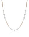 Choker Pérolas Pontos de Luz Cristal Ródio Branco