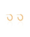 Brinco Argola Torcida 1.6 cm Banhado a Ouro 18K