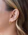Brinco Argola Torcida 1.6 cm Banhado a Ouro 18K