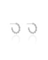 Brinco Argola Torcida 1.6 cm Ródio Branco