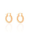Brinco Argola Tubo Liso Fecho Italiano 2.5 cm Banhado a Ouro 18K