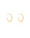 Brinco Argola Flat Lisa 1.8 cm Banhado a Ouro 18K