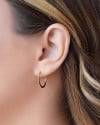 Brinco Argola Flat Lisa 1.8 cm Banhado a Ouro 18K