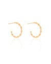 Brinco Argola Torcida 2.0 cm Banhado a Ouro 18K
