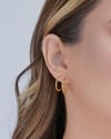Brinco Argola Torcida 2.0 cm Banhado a Ouro 18K