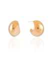 Brinco Argola Abaulada Lisa 2.3 cm Banhado a Ouro 18K
